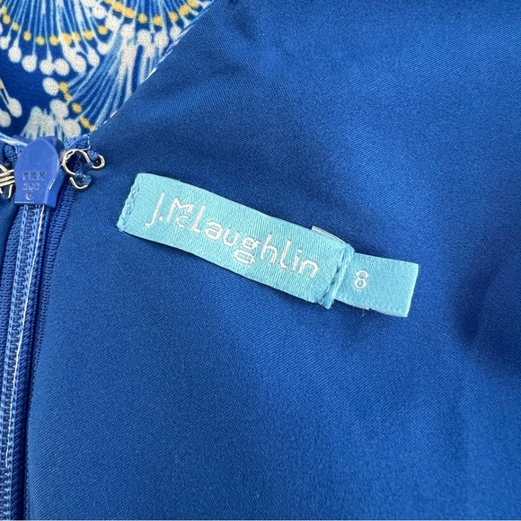 J. Mclaughlin Hermione Wide Leg V-Neck Jumpsuit shell print sz 8 - Picture 4 of 10